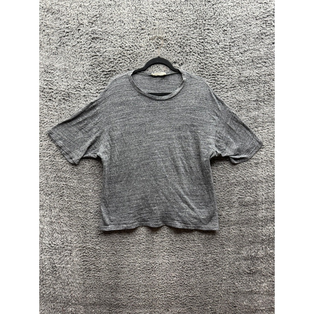 Isabel Marant Etoile Crewneck Short Sleeve T-Shirt Heather Gray Womens Size 40